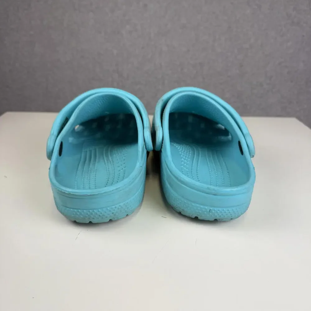 Turquoise Crocs Classic Clog Sandals Size M7 W9 Comfort Slip On Water Shoes